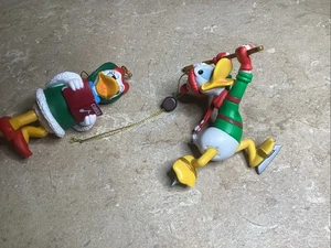 2 -Vintage Disney Grolier DONALD + DAISY DUCK - Christmas Magic  Ornaments - Picture 1 of 4