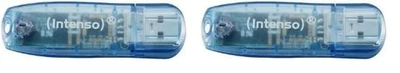 Intenso 3502450 4GB Rainbow USB 2.0 Flash Drive - Transparent Blue 4GB Blue - Image 1 of 4