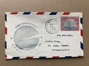 1929 CAM 20 First Night Flight Cover Cleveland- Chicago 5¢ Airmail Roessler - Picture 1 of 4