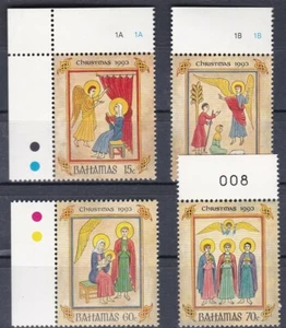 BAHAMAS 1993 MNH CHRISTMAS ART PAINTINGS - Picture 1 of 1