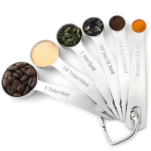Juego de cuchillos medidoras de acero inoxidable para ingredientes secos líquidos - Imagen 1 de 7