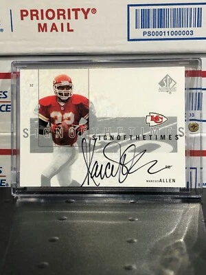 2001 SP AUTHENTIC #MA MARCUS ALLEN SIGN OF THE TIMES AUTO, RAIDERS & CHIEFS, HOF - Image 1 of 2