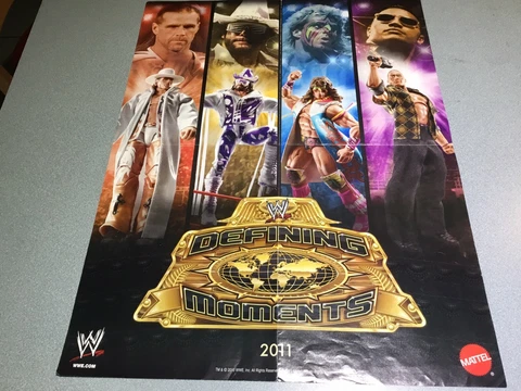 WWE MATTEL DEFINING MOMENTS 16 x 21 double sided Poster 2010 FIGURE LINE Cover