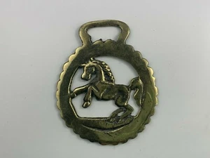 Vintage Brass Medallion Horse Bridle Decoration  - Rearing Horse - Picture 1 of 4