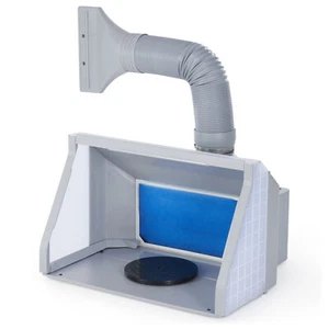 Large Airbrush Paint Spray Booth Stepless Control Dual Fans Adjustable Light - Picture 1 of 10