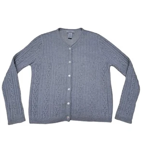 AKA Eddie Bauer Wool Blend Cardigan Sweater Button Up Long Sleeve Womens Size S - Picture 1 of 8