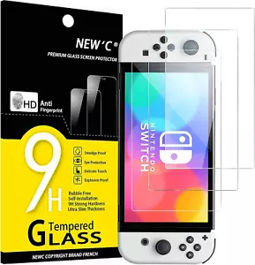 3 Pack Designed for Switch (Model OLED) Screen Protector Tempered Glass - Picture 1 of 13