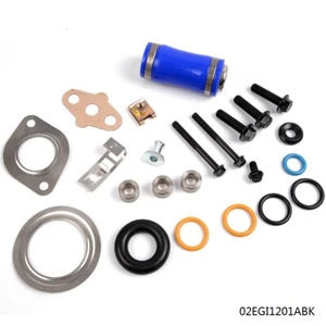 Inlet Manifold Gasket Set + Blue Hose Fit For 2003-2010 Ford Diesel 6.0L - Picture 1 of 12