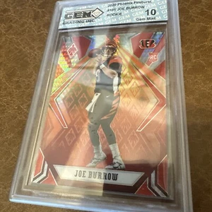2020 Panini Phoenix Fire Burst #101 Joe Burrow Rookie PSA 10 Bengals - Picture 1 of 2