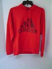 New Mens Adidas Red Pull Over Hoodie With Grid Logo  Size Medium  Nwt's
