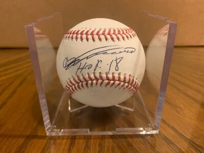 Vladimir Guerrero Senior Autographed Baseball HOF18 W/ JSA COA #MM91858  - Image 1 of 4