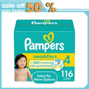 Pampers Swaddlers Diapers, Size 4, 116 Count - Picture 1 of 12