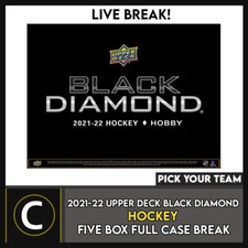 2021-22 UPPER DECK BLACK DIAMOND 5 BOX (FULL CASE) #H1511 - PICK YOUR TEAM