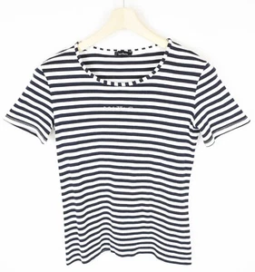 Max & Co.T-Shirt Damen Groß Kurzärmelig Rundhals Streifen Strass - Bild 1 von 5
