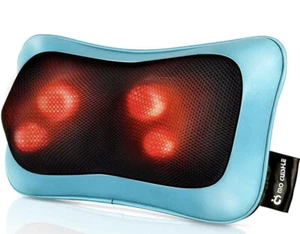 Shiatsu Neck Back Massager Pillow with Heat, Deep Tissue Kneading Massage for Ba - Picture 1 of 10
