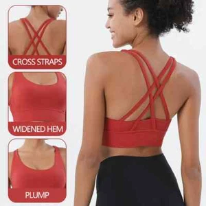 Women Bra Sexy Top Woman Breathable Underwear Women Fitness Yoga Sports Bra - Picture 1 of 56