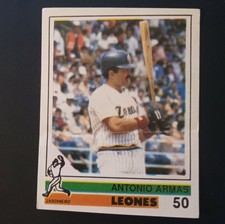 1988 Venezuelan Winter League Sticker Tony Armas VZ #50
