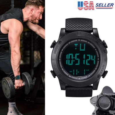 Men's Military Sports Watch Waterproof Digital Tactical LED Backlight Wristwatch - Image 1 of 4