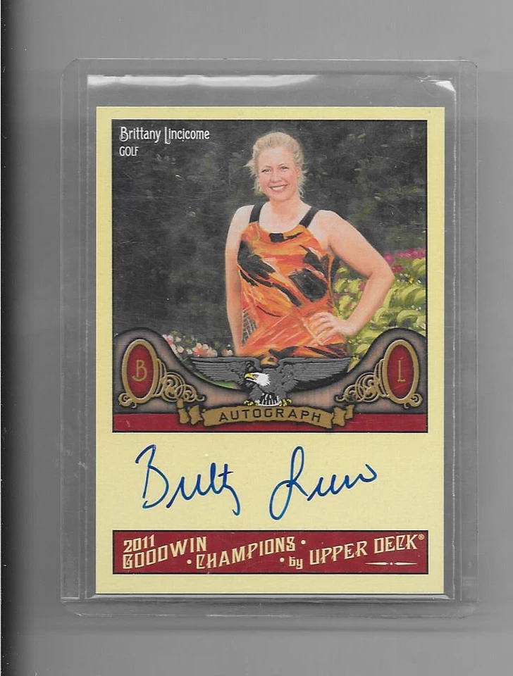 2011 Goodwin Champions - BRITTANY LINCICOME - Autograph - LPGA GOLF - Image 1 of 1