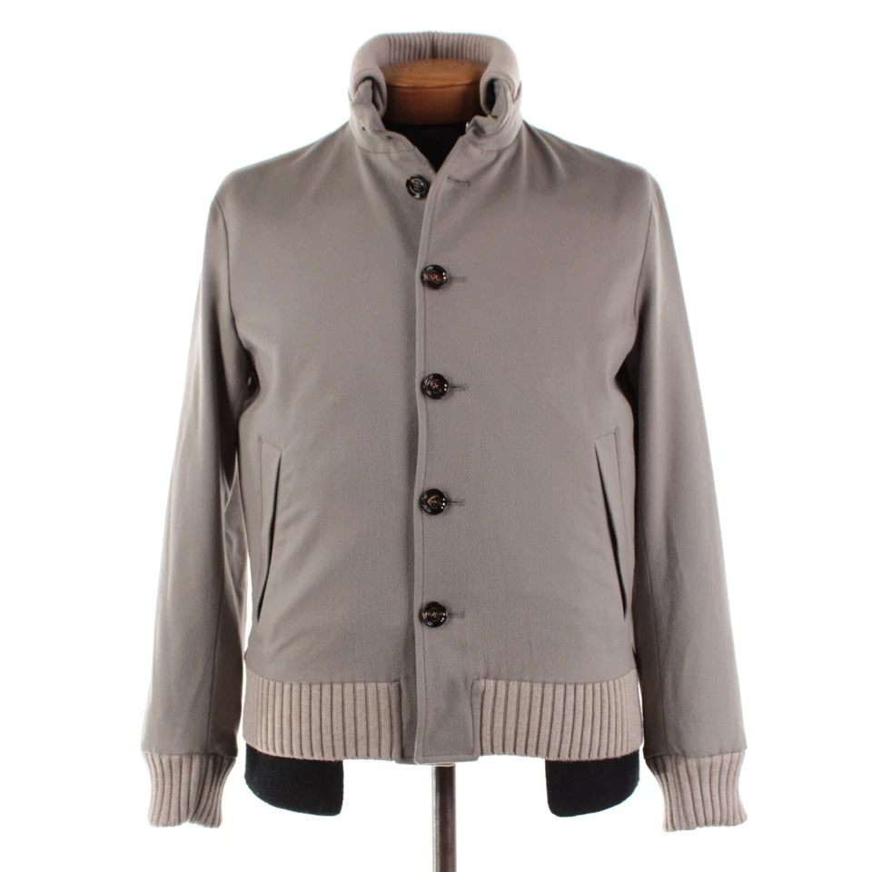 Kired Kiton NWT Ronde Wool Jacket w/ Removable Collar Size 48 (S US) In Beige - Image 1 of 4