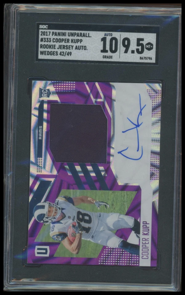 2017 Panini Unparalleled #333 Cooper Kupp RPA Purple (SGC 9.5) #/49 - Image 1 of 2