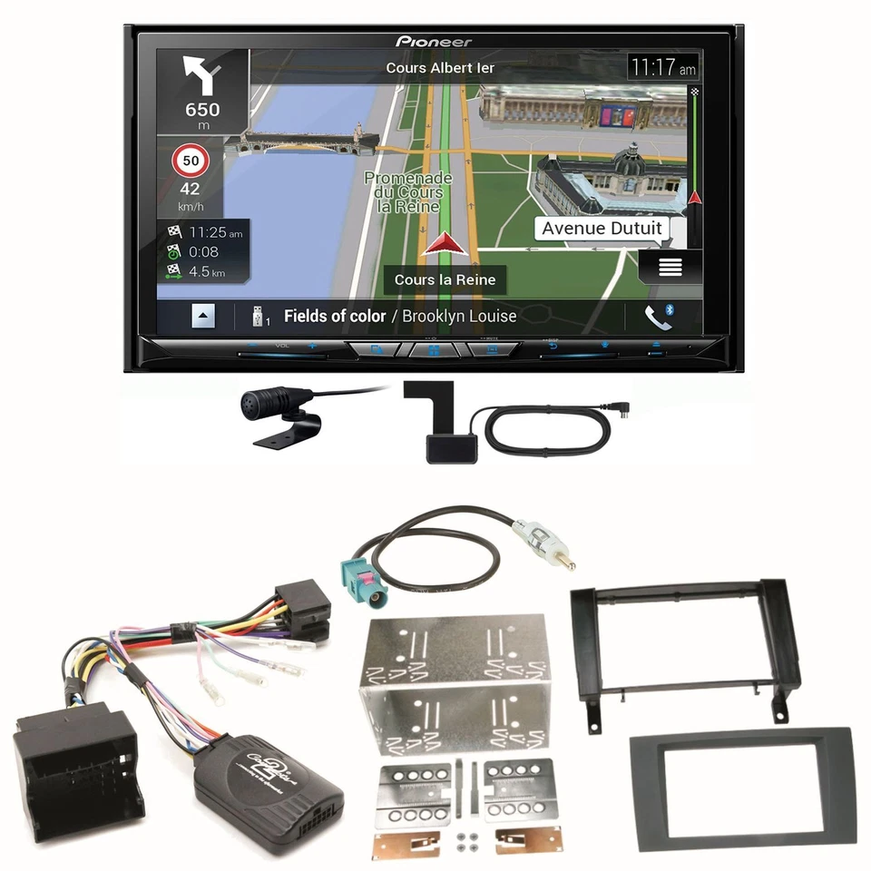 Pioneer AVIC-Z830DAB Navigation CD USB Einbauset für Mercedes SLK R171 ab 2008 - Bild 1 von 1