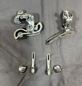 Vintage Suntour ARX Road Bike Derailleurs =Shift Levers Bottom Pull Front 28.6mM - Picture 1 of 9