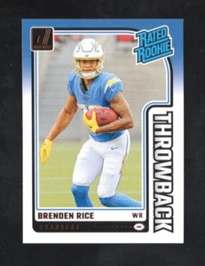2024 Donruss Brendan Rice Rated Rookie Throwback Canvas Insert RC Chargers #22 - Picture 1 of 2