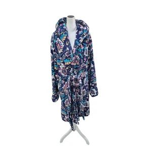 Vera Bradley Harry Potter Floral Hooded Plush Robe Women's Bathrobe Cozy Lounge - Picture 1 of 11