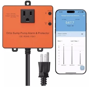 Ortis WiFi Sump Pump Monitor & Alarm, Real-Time Pump Status Monitoring, Auto… - Picture 1 of 2