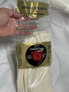 Vintage Davis 4D All Over Cushion Foot New NOS Athletic Tube Socks Bowler Sox - Bild 1 von 5
