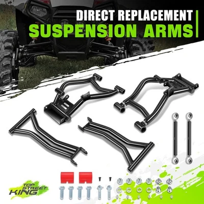 Kit de brazos A de control superior e inferior trasero negro para Polaris RZR S 800 4 800 09-14 Foto 1 de 4