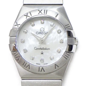 Omega Uhr Constellation 12.10.24.60.55.001 12P Diamond Index White Shell SS Qz - Bild 1 von 12