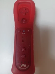 Official Wii WiiU Remote Nintendo Motion Plus Inside OEM Controller Tested Red - Picture 1 of 4