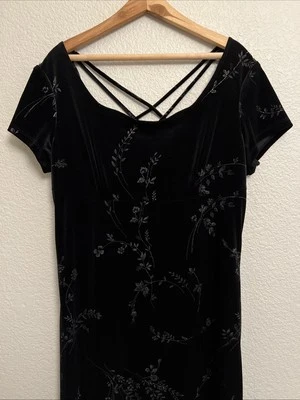 Maxi Vestido de Baile de graduación Grunge Terciopelo 16 Vintage Años 90 Y2K Whimsigoth Fairycore Gothcore Foto 1 de 4