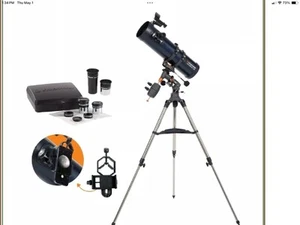 Celestron AstroMaster 130EQ Telescope - Smartphone Adapter & Eyepiece Kit - Picture 1 of 3