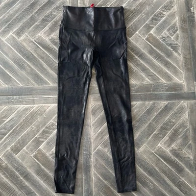 Leggings SPANX de imitación de cuero negros - XL entrepierna alta Foto 1 de 4