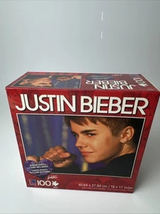 Justin Bieber 2011 100 pezzi puzzle bonus carta fotografica inclusa Sure Lox 16x11 - Foto 1 di 6