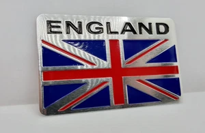 England Union Jack Aluminium Aufkleber KFZ Metall Emblem 5×5 cm Flagge UK Auto - Bild 1 von 10