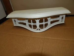 Homco Wall Shelf Burwood Cut Out Front Faux Wicker Look #3067 16" Long - Picture 1 of 6