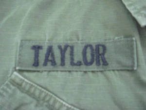 Vietnam Rip Stop Dschungel Shirt schräg Pkt tropisch BDU benannt TAYLOR Med Reg - Bild 1 von 10