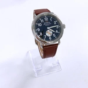 Classic Shinola Runwell Navy Blue Dial With Leather Men Women New Watch 41mm - Picture 1 of 13