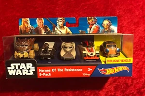 Hot Wheels Star Wars Limited Ed.Heroes Of The Resistance 5 Pack! Exclusive Car! - Picture 1 of 5