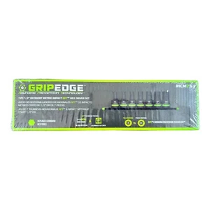 Grip Edge 1/2" dr Metric RPT Impact Hex Bit Socket Set w/ Rail 10-19mm #IHCM7S - Picture 1 of 3