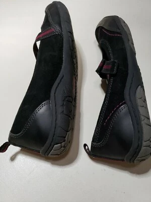 EARTH SPIRIT 女式 BOBI 休闲 Mary Jane 黑色皮革懒人鞋 US 8 — 第 1/4 张图片