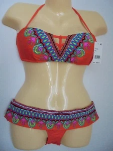 TRINA TURK  DASHIKI BIKINI SWIMSUIT ORANGE  Sz 6   NWT - Picture 1 of 4