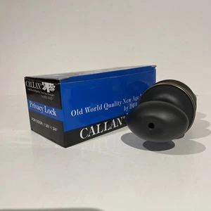 Callan 102T-CA US19 Carlyle Privacy Door Knob Set, Black - Picture 1 of 7