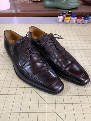 Zapatos Derby John W. Nordstrom Para Hombre 11.5M Hechos en Italia Puntera Delantal | Cuero Negro Foto 1 de 4