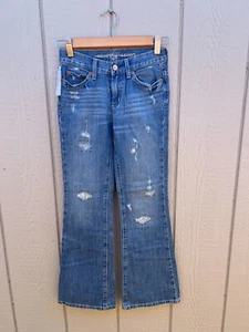 77 Seventy Seven Kids SZ 10 Destroyed Jeans Pants Girls Summer Winter - Picture 1 of 10
