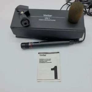 Vivitar VM-1 mono video Microphone w/ 24ft Cable, Case and Mounting - FreeShip! - Picture 1 of 8